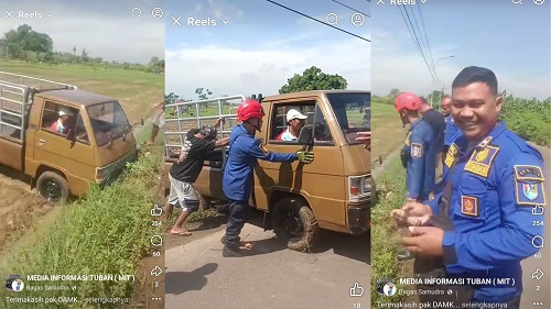 Bukan Ular, Bukan Tawon—Damkar Tuban Evakuasi Mobil! Netizen: 'Damkar Ora Sepele'