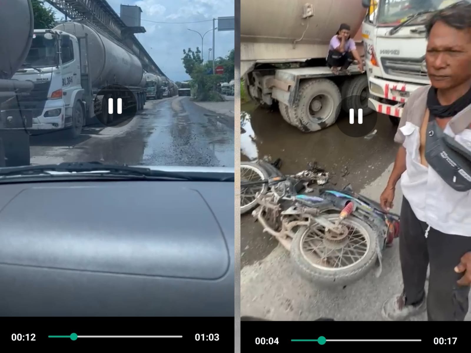Curhatan Warga Tuban Soal Truk Perusahaan Semen Parkir yang Sebabkan Laka Lantas