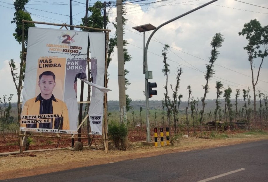 Baliho Paslon 02 Lindra-Joko di Tuban Rusak, Ketua Tim Pemenangan Buka Suara