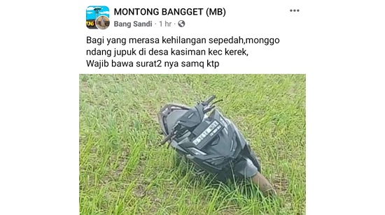 Inilah Cerita di Balik Viralnya Motor yang Berada di Tengah Sawah di Tuban