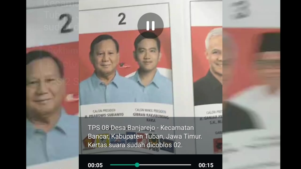 Bawaslu Tuban Dalami Dugaan Surat Suara Pilpres yang Sudah Tercoblos