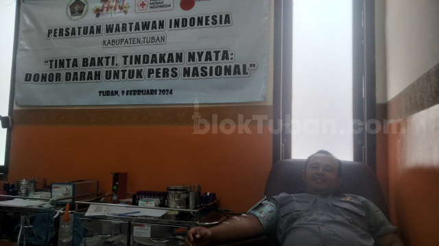 Bakti Sosial PWI Tuban Rayakan HPN 2024 Gelar Donor Darah dan Tasyakuran