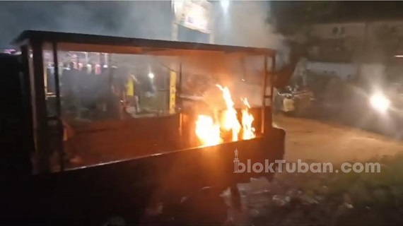 Insiden Mobil Tahu Bulat di Tuban Terbakar, Diduga Karena Kebocoran Gas Elpiji