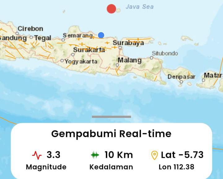 Gempa Terasa di 20 Kecamatan, BMKG Tuban Himbau Masyarakat Tetap Tenang
