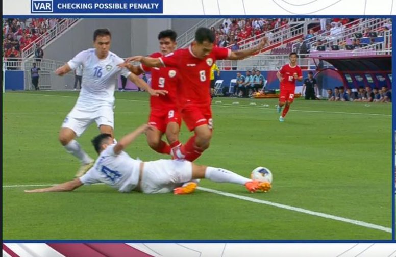 Tanpa Gol di Babak Pertama, Indonesia Batal Dapat Pinalti Lawan Uzbekistan