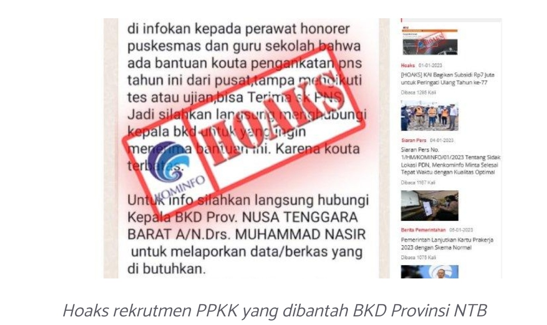 Waspada Berita Bohong Rekrutmen PPPK, Berikut Cara Mengenali Hoaks di Dunia Maya