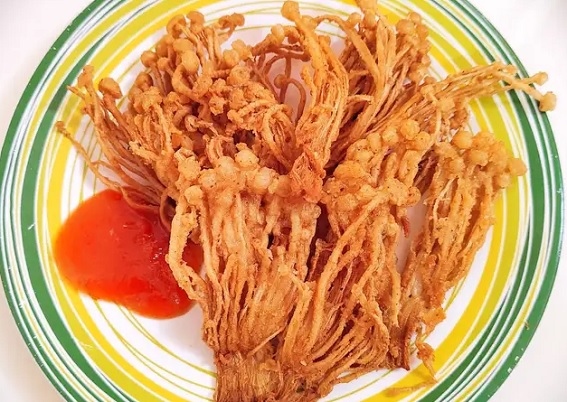 Resep Jamur Enoki Super Crispy Hanya Modal 3 Bahan