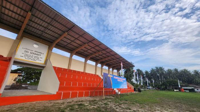 Buktikan Dukungan untuk Prestasi Olahraga di Natuna, SKK MIGAS - KKKS Bangun Tribun Lapangan Bola