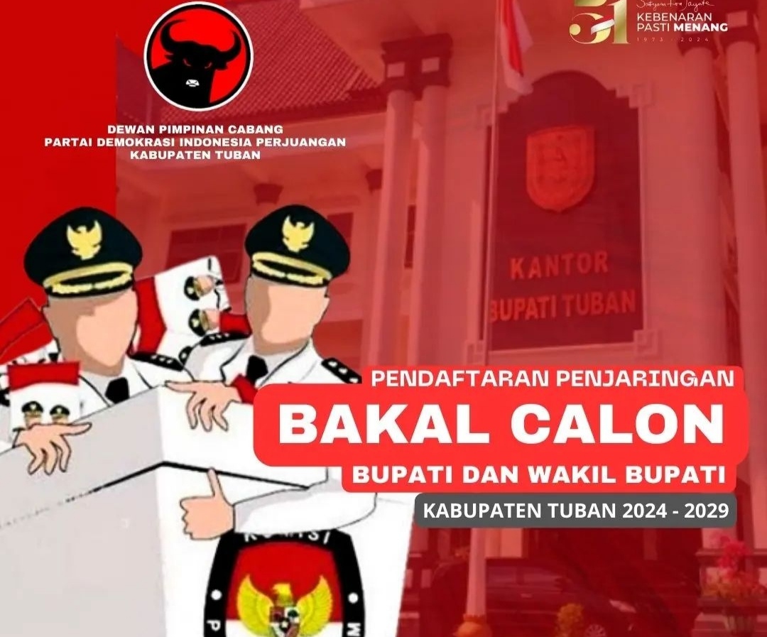 Tiga Orang Minati Penjaringan Bacabup di PDI Perjuangan untuk Pilkada Tuban