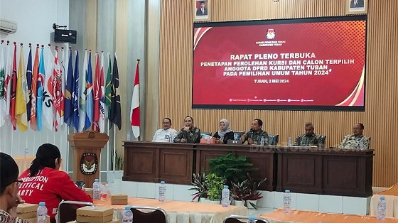 KPU Tuban Gelar Rapat Pleno, Tetapkan Kursi DPRD Tuban