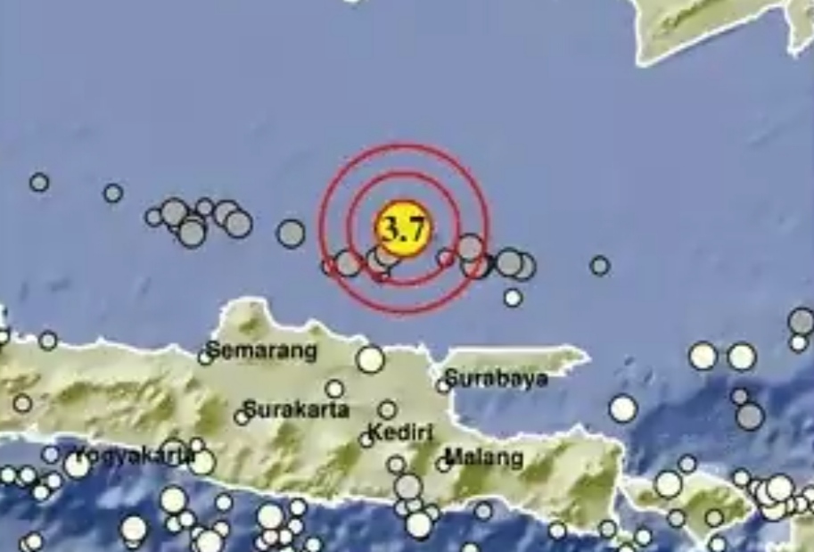 Gempa Mag 3.7 Guncang Tuban, Jawa Timur