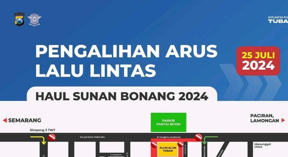Besok Jalan Utama di Tuban Ditutup Saat Haul Sunan Bonang