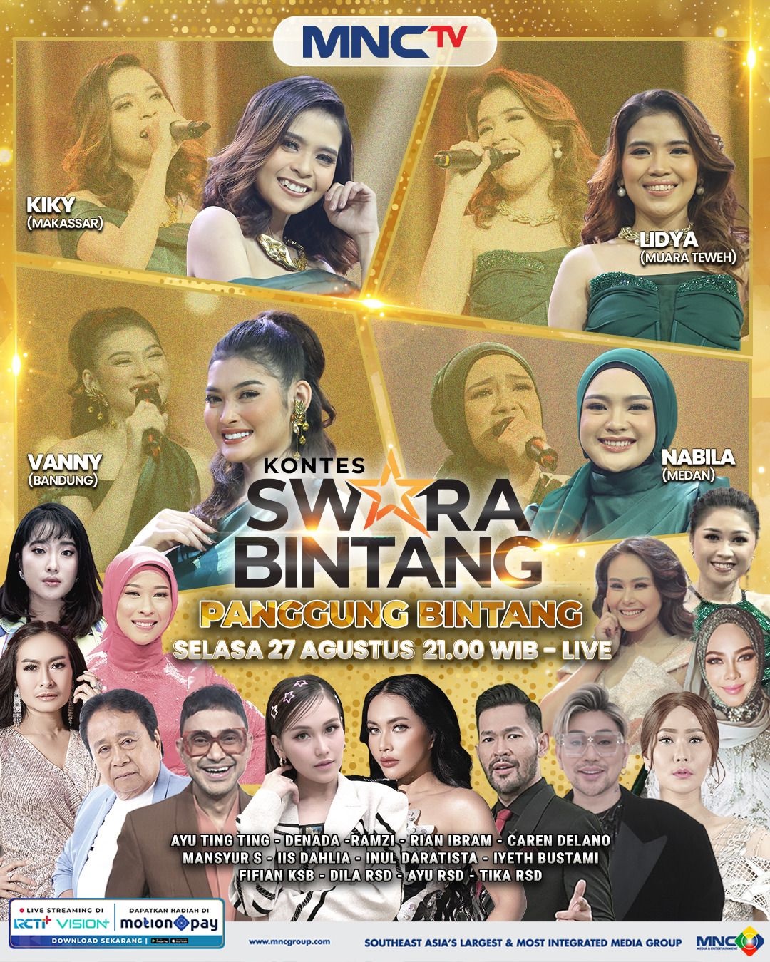 Pertarungan Terakhir: 4 Kontestan Swara Bintang Berebut Gelar Juara