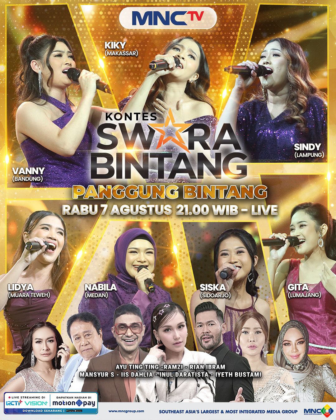 7 Kontestan Siap Bersaing di Panggung Kontes Swara Bintang Panggung Bintang