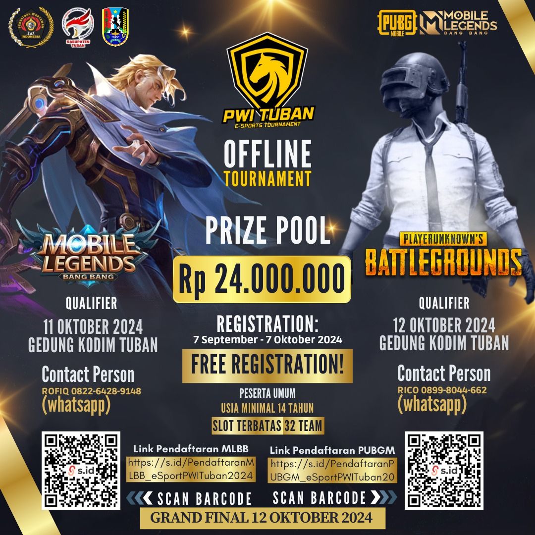 PWI Tuban Gelar E-Sport Tournament 2024 dengan Total Hadiah Rp24 Juta!