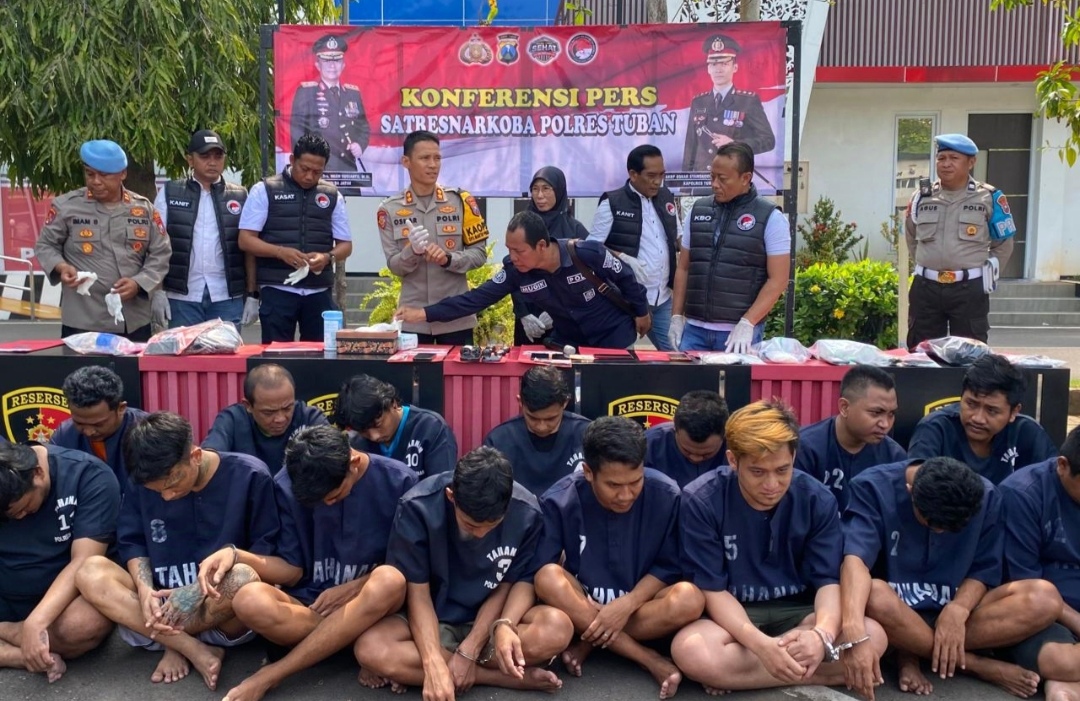 Tersangka Kasus Narkoba di Tuban Mayoritas Warga Lokal, 18 Orang Ditangkap