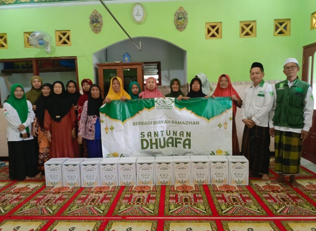 LAZISNU PRNU Widang Tuban Salurkan 31 Paket Sembako untuk Dhuafa