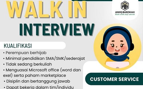 Aniq Barokah Cabang 2 Tuban Buka Walk In...