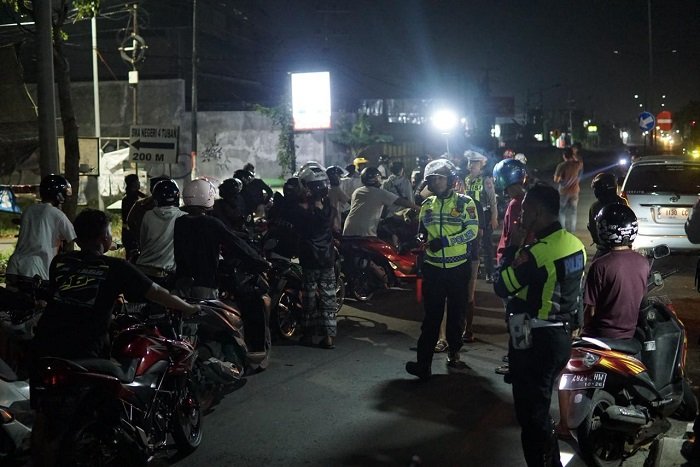 Razia Balap Liar Polres Tuban Amankan Puluhan Motor