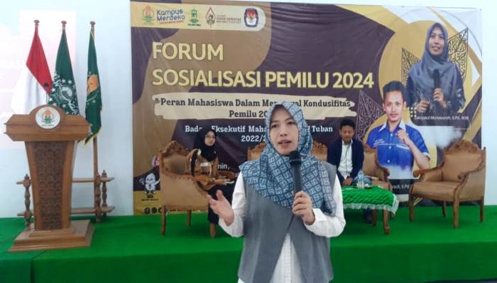 Mahasiswa IAINU Tuban Diajak Berperan dalam Pemilu