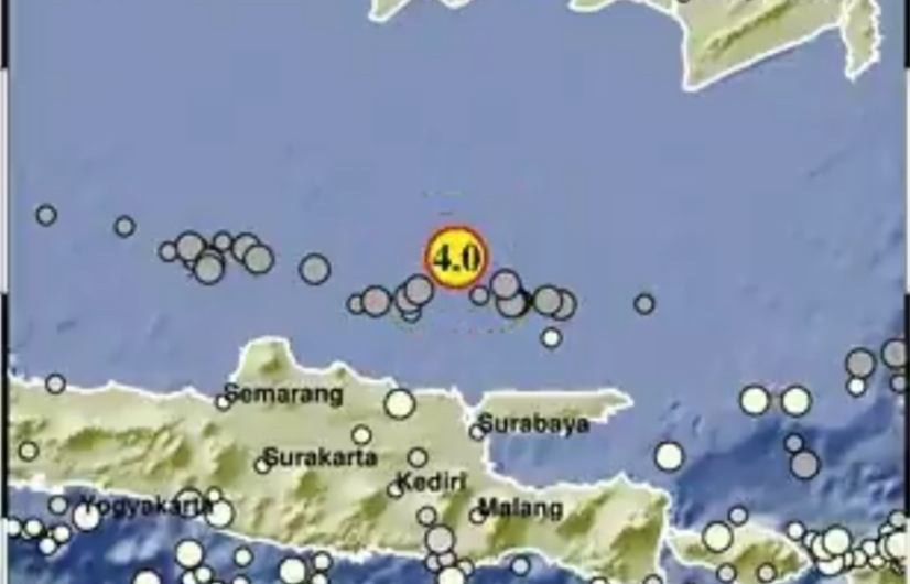 Lagi, Gempa Magnitudo 4.0 Guncang Laut Tuban Terasa di Bawean