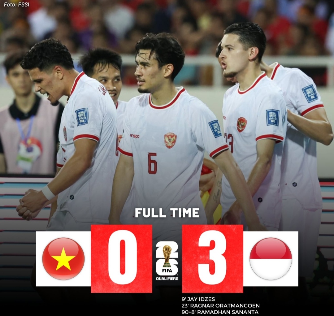 Indonesia Pecahkan Kutukan 20 Tahun dengan Menang 3-0 atas Vietnam