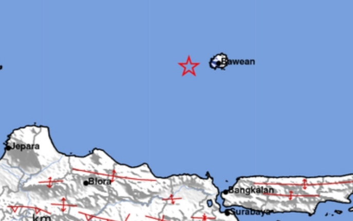 Gempa Berkekuatan 3.7 Guncang Laut Tuban, Dirasakan di Bawean
