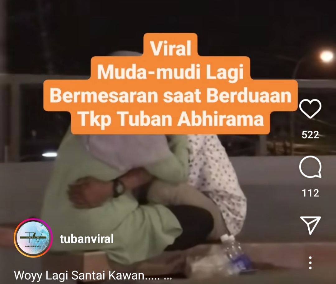 Muda-Mudi Mesra di Tuban Abhirama, Warganet Heboh