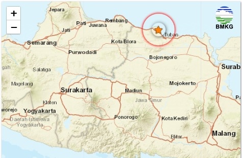 Gempa Dangkal Akibat Aktivitas Sesar RMKS Guncang Tuban