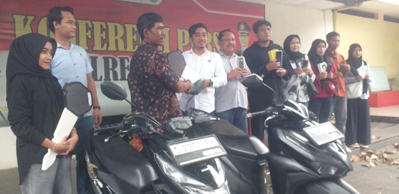 Kembalikan 14 HP dan 2 Motor Hasil Curian, Polisi Tuban Sebut Lapor dan Pengambilan Gratis
