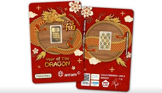 Emas Antam Rilis Edisi Imlek Tahun Naga Kayu, Termurah Dibanderol Rp691.500 