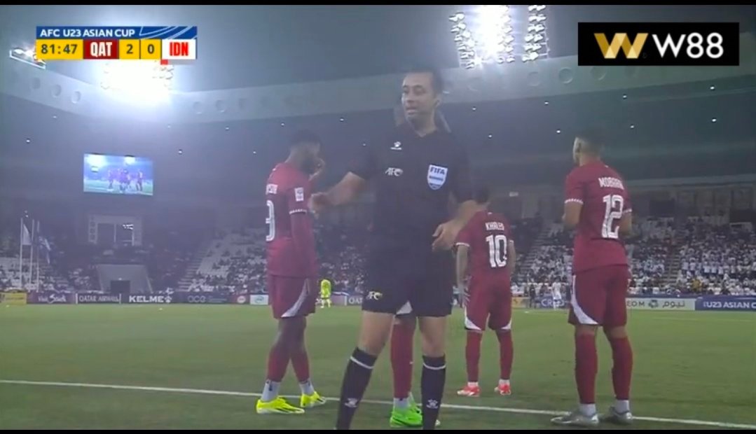 Qatar U-23 Unggul Sementara atas Indonesia 2-0, I. Jenner Diganjar Kartu Merah