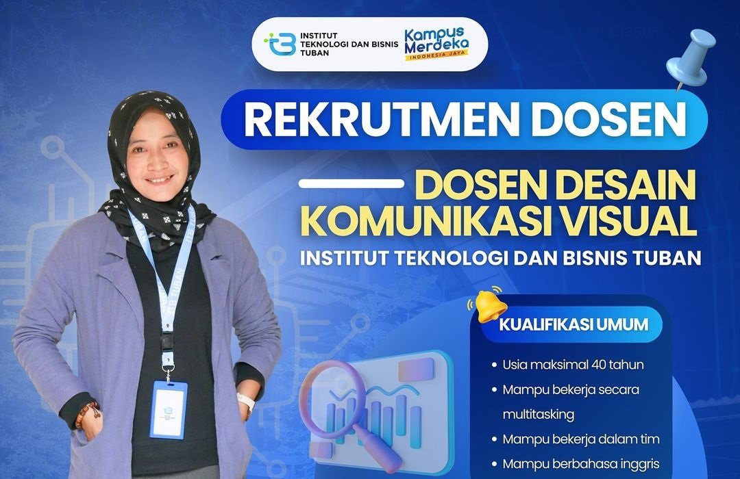 ITB Tuban Buka Rekrutmen Dosen Tetap Desain Komunikasi Visual, Ini Syaratnya